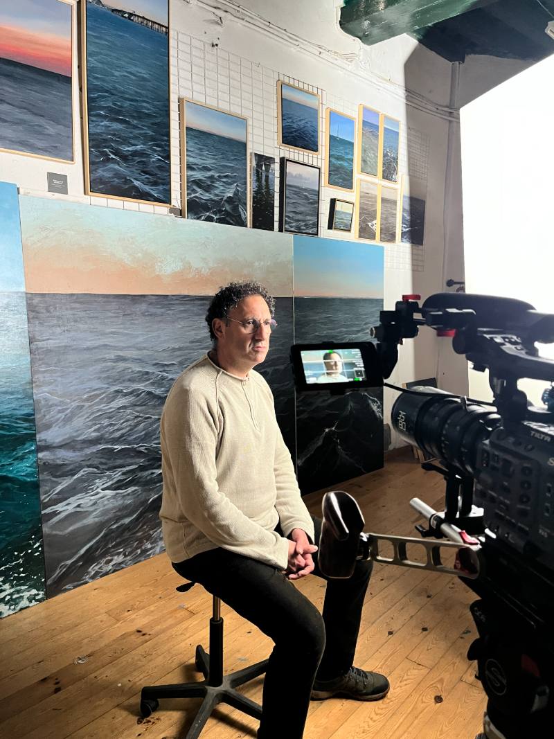 Interview set-up in the studio